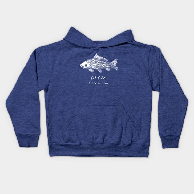 carp diem Kids Hoodie by Louisros